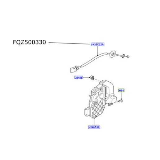 Cablu broasca usa laterala spate Range Rover Sport FQZ500330