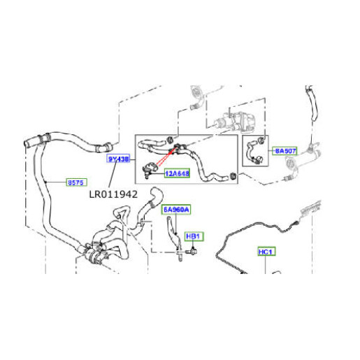 Furtun racire ansamblu Discovery 3 Range Rover Sport LR011942