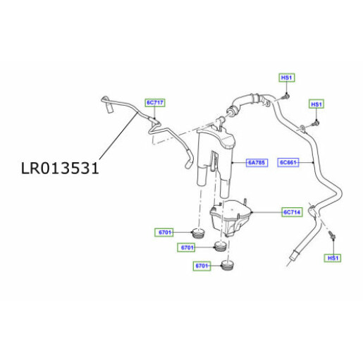 Furtun separator ulei Range Rover L405 si Sport Discovery 4 LR013531