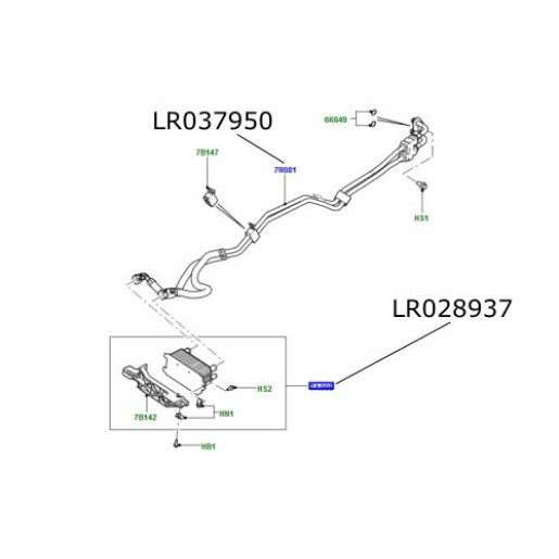 Conducta racitor ulei cutie automata Range Rover L322 3000cc 4400cc diesel LR037950