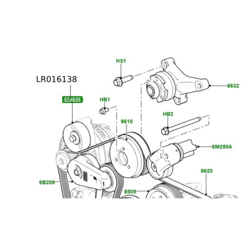 Rola ghidaj transmisie 3000 diesel Range Rover Sport LR016138 Rola ghidaj transmisie 3000 diesel Range Rover Sport LR016138