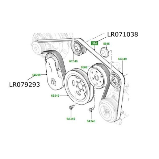 Intinzator curea accesorii Range Rover Land Rover LR079293