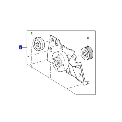 Role transmisie ansamblu cu suport Defender 2400cc diesel PQS500620