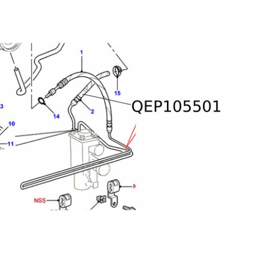 Furtun caseta directie Discovery 2 QEP105501
