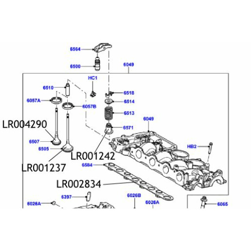 Garnitura capac motor Freelander 2 LR002834