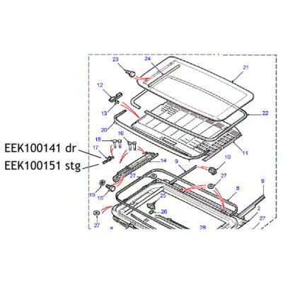 Suport culisa trapa EEK100141 Land Rover Freelander