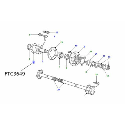 Garnitura fuzeta spate Defender model lung tip 110 pana la 1998 FTC3649