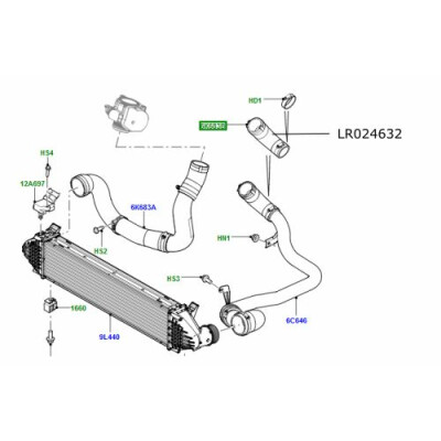 Furtun intercooler turbina 2200cc diesel LR Freelander 2 Discovery Sport Range Rover Evoque LR024632