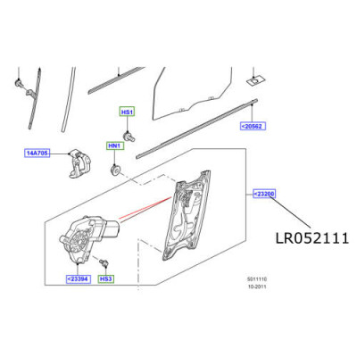 Macara geam usa fata dreapta LR Discovery 4  LR052111