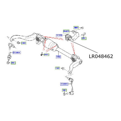 Bucsa antiruliu spate Range Rover L405 si Sport LR048462