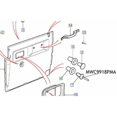 Surub tapiterie Defender MWC9918PMA