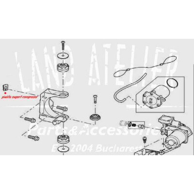Piulita suport compresor suspensie RYH500170 Land Rover Discovery Range Rover