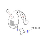 Aparatoare noroi carenaj fata stanga Jaguar XE XF de la 2016 T2H5242